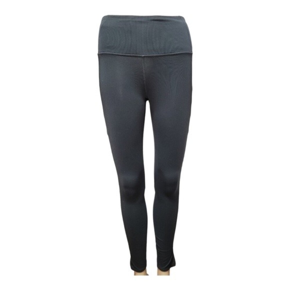 Athleta Women's Leggings High Waist Curvy Yoga Workout Slit Zipper Black Size XS